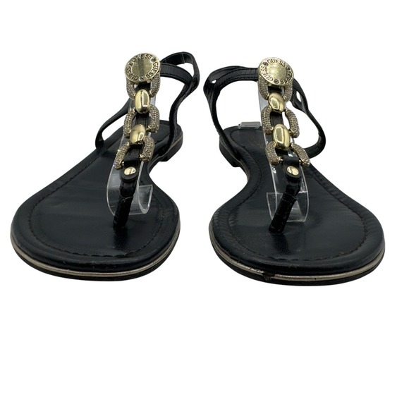 Guess Women's Black Leather Slingback Sandals Size 7M‎ - Picture 5 of 11